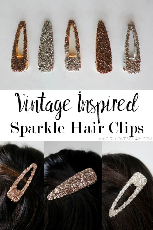 Vintage Inspired Sparkle Hair Clips