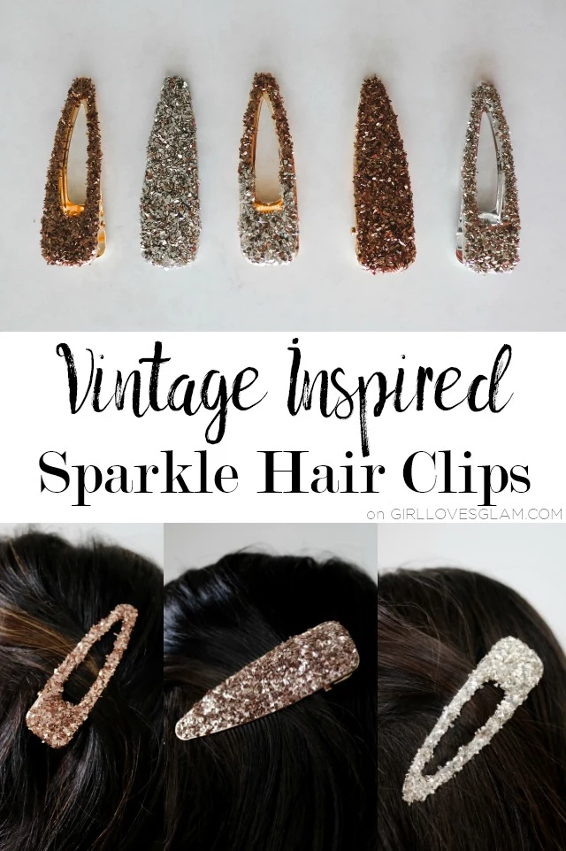 Vintage Inspired Sparkle Hair Clips