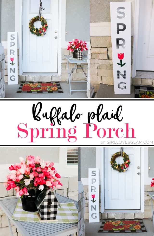 Buffalo Plaid Spring Porch