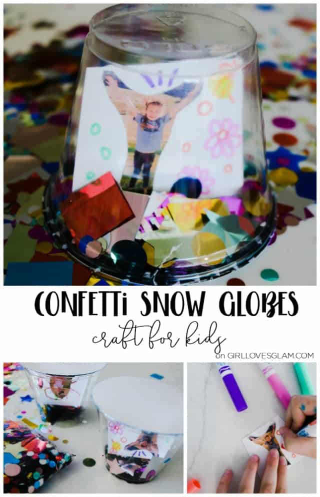 Confetti Snow Globe kid craft on girllovesglam