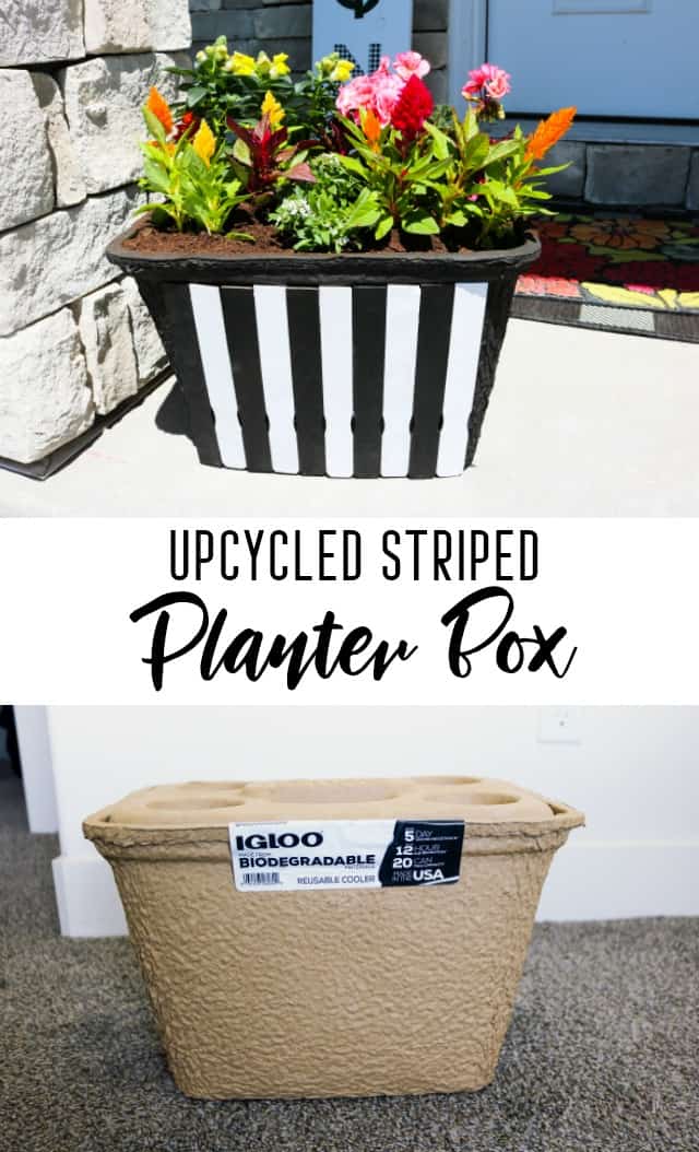 Upcycled Striped Planter Box