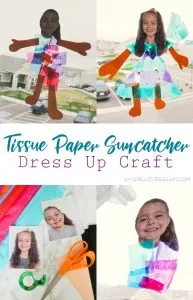 Tissue Paper Suncatcher Dress Up Craft