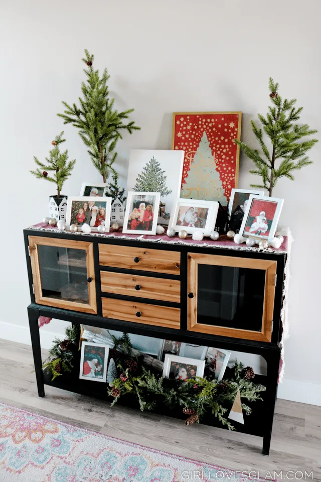 Entryway Table Christmas Decor