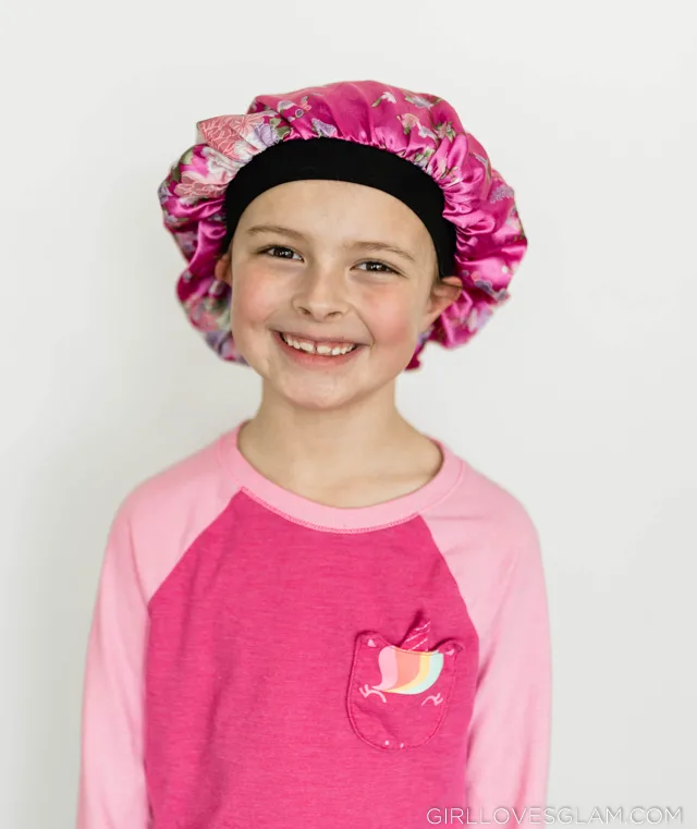 Curly hair satin sleeping cap