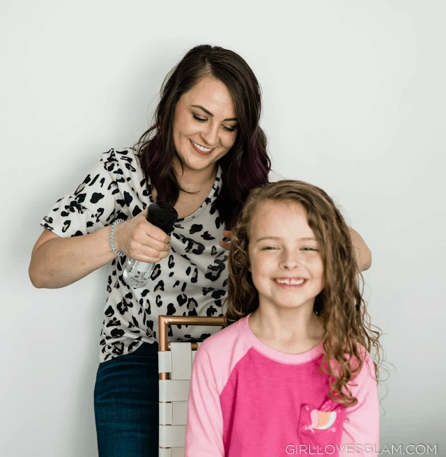 Spraying Curly Hair