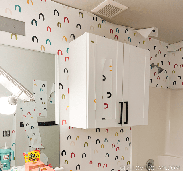Using peel and stick wallpaper