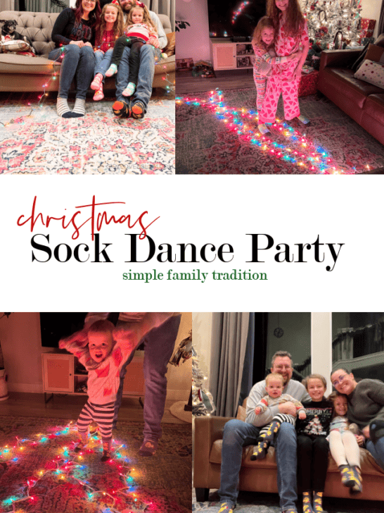 Christmas Sock Dance Party Family Tradition